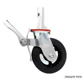 ALUGUEL DE RODÍZIO GIRATÓRIO EMBORRACHADO COM TRAVA PARA ANDAIME